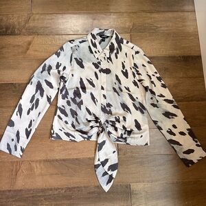 Express satin shirt size small